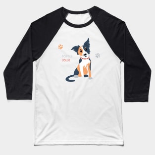 Border Collie Dog Baseball T-Shirt